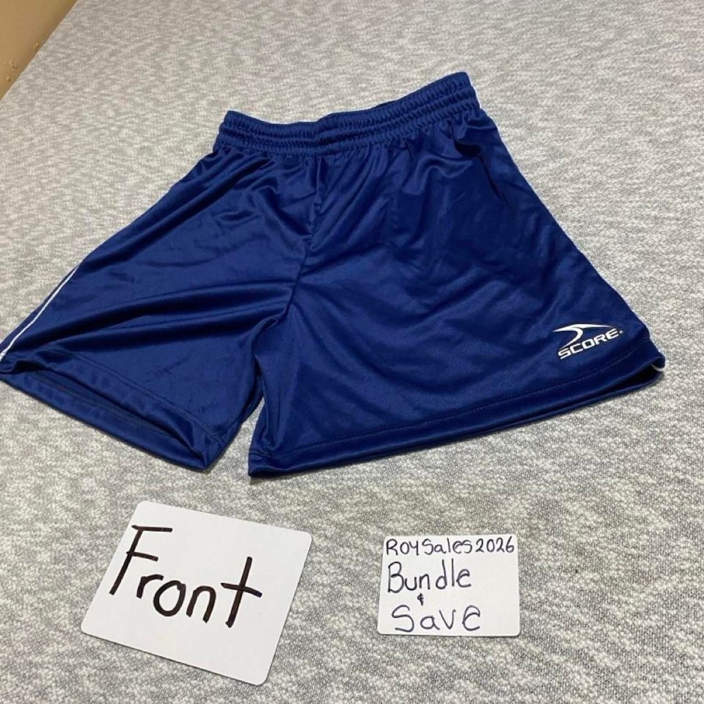 Score navy blue athletic shorts YL youth Large. SKU-C123
